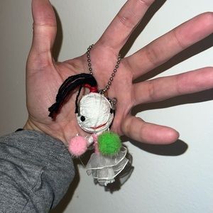 Cheerleader voodoo doll keychain
